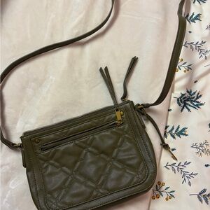 Fossil Quilted Olive Green Crossbody Bag